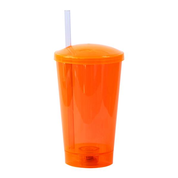 Copo 550 ml Led com Tampa e Canudo - C550LEDTC